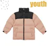 Piumino invernale per bambini Ricamo con cappuccio Piumino nord Caldo Parka Cappotto Uomo Piumino Lettera Stampa Outwear Giacche con stampa a più colori Fa