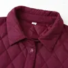 Damen Daunenmantel Herbst Winter Kurzer Baumwolle Gefütterter Mantel Frauen Lässige Mutter Plus Größe 5XL Pufferjacke Einfarbiger Parka Einreihiger Oberbekleidung