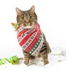 Костюмы для кошек, праздничный костюм для собак, шарф на голову для домашних животных, рождественские аксессуары-банданы, нагрудники для Рождества