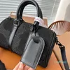 Nano cuscino strass moda nera borsa Keepall borsa di design di lusso borsa da donna borsa a tracolla con diamanti borse a tracolla etichetta per bagagli in pelle di qualità
