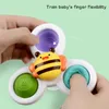 Baby Bath Toys 3st Kids Spinner Sug Cup Fidget Toys Cartoon roligt matbord Bad Roterande Top Sucker Relieve Stress Toy For Baby Gifts 230928