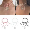 Pendant Necklaces Tied-up Statement Necklace Girls Jewelry Choker Chain Gift For Women Party