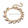 Zestawy biżuterii imitacja Pearl Naszyjnik kolczyka dla kobiet Elegancki prezent na imprezę 221109 Drop dostawa Dhyxd
