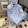 Camisas casuales para hombres Camisa frontal única Elegante cárdigan de otoño Estampado a rayas Ajuste suelto de un solo pecho para el armario de primavera y otoño