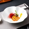 Kommen 1 st Japanse stijl creatieve witte heteromorfe schelp eetplaat thuis keuken restaurant benodigdheden steak salade fruitschaal