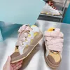 Toppkvalitetsdesigner Curb Sneakers män kvinnor snörning casual skor extraordinära präglade läder nappa kalvskinn plattform gummi sole lanvlies mode tränare