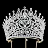 Srebrna tiara i korona dla kobiet kryształowe korony kryształ księżniczka tiaras panna młodej