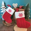 Christmas Decorations Letters Stocking New Knitting Tree Pendant for Home Xmas Gift Snowflake Alphabet Socks 230928