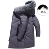 Mens Down Parkas Winter Jackets Thickened Midlength Jacket Korean Version Slimfit Couple Warm Fur Collar 230927