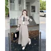 Two Piece Dress UNXX Elegant Skirt Suit Sets Women 2023 England Style Short Blazers Jacket Midi Pleated Skirts Womens Outfits Solid