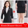 Two Piece Dress Formal Uniform Design Novelty Grey Professional Business Work Suits Jackets And Skirts Ladies Pantsuits Female Trousers Set