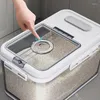 Opslagflessen Rijstdispenser Magnetische graancontainerbak Luchtdichte droogvoedselcontainers Emmer