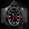 Мужские часы Sea-Dweller с черным PVD автоматическим механическим механизмом и резиновым ремешком из нержавеющей стали 116660 Мужские часы331b