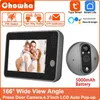 초인종 1080p Tuya Smart WiFi Door Bell Eye Peephole 카메라 뷰어 2 방향 오디오 홈 보안 4.3 'FHD 디지털 뷰어 Alexa Doorbell YQ230928