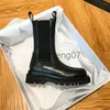 Boots New Luxury Chelsea Boots Womene Leather Boots Boots Chunky Winter Shoes Platform Boots Onkle Boots على مصمم العلامة التجارية الكثيف X0928