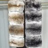 الأوشحة Chinchilla Real Rex Fur Neck Men and Women متطابقان من المبيعات LowPrice هي طوق فرو طبيعي محدود 230927