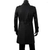 Trenchs de hommes longs printemps automne beau coupe-vent mode urbaine frère atmosphère décontractée mince mince vêtements gabardinas