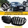 Car Front Kidney Grilles Racing grill for BMW E60 E61 5 Series M5 520I 535I 550I 2004-2010 Dual line Double Slat Auto Styling3030