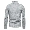 Mens Fashion Slim Fit Basic Turtleneck вязаный свитер.