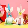 装飾的なオブジェクトの図形のイースター装飾照明ウサギの顔のないノーム人形の家のドレスアップ飾りパーティーの装飾無料出荷230921