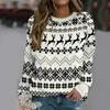 Women's Hoodies Sweatshirts Christmas Elements Tracksuits Snow Deer 3D Print Women O Neck Sweatshirt's långa ärmar Topps Overized Pullover Clothing 230927