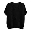 여성 스웨터 2023면 중공기 풀 오버 오 넥 스웨터 고급 반짝이는 구슬 체인 패션 니트웨어