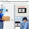 Sonnettes Go WiFi Smart 1080P vidéo sonnette judas caméra visionneuse sécurité à domicile Audio bidirectionnel Vision nocturne Tuya Alexa WiFi sonnette YQ230928