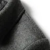 Men's Trench Coats Horde Jacket Mens Autumn And Winter Casual Fashion Coat Mid Length Smooth Lapel Woolen Thickened Tall