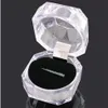 60 st mycket akrylkristallklart ringlåda transparent 3Kolor box studörhängen smyckesfodral presentförpackningar smycken förpackning184k