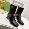 Dupe Designer Boots Blondie Women Boot Luxury Winter Over-Knee Boot Blond Leather Trim Low Heel Black Shoes