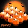 Inne imprezy imprezowe zapasy Halloween Pumpkin Light LED Electronic Candle Home Bor Haunted House Dekoracja Przerażające rekwizyty 230921