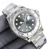 Mens Yachtmaster Watches Automatic Movement Watch 41mm gummibandpläterad silver reloj vattentät lysande safirdesigner tittar på högkvalitativ SB037