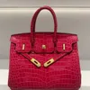 2024 Wholesale Original Party Home Bags Online Shop Highend Crocodile Pattern Real Leather Bag Luxury Skin Womens Commuter Have Real