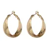Cerceau Huggie doré grandes boucles d'oreilles rondes pour femmes anneaux d'oreille classiques motif de coquille cerceaux cadeau pour femmes bijoux fins entier 2021281q