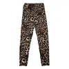 Active Pants Leopard Print Leggings Women Stretch Yoga Fitness Running Gym Sports Athletic Exercise Slim Tights#