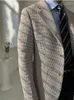 Abiti da uomo 2023 Primavera Autunno Moda Giacca a maniche lunghe Giacca maschile monopetto Blazer da uomo Plaid Business Casual Cappotti I416