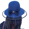 Chapeaux à large bord doux été chapeau de paille fleur plage grand pour les femmes parasol voyage seau soleil style coréen casquette arc pêcheur