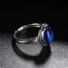 Anillos de racimo Moda 8x10 MM Oval Azul Oscuro Natural Kyanite Mujer 925 Anillo de joyería de plata Regalos de alta calidad Vin224J