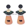 Boucles d'oreilles bâton pour femmes, charme de mode exagéré Hip Hop filles cadeau mignon Alien Ufo soucoupeman fête amusante goutte d'oreille goutte livraison Smtmf