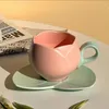 Cups Saucers Restaurant Travel Coffee Cup Wasters Creative Modern Ceramic Beautiful Charm Taza Ceramica Decoration Accessories