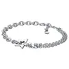 Armband Pandorara Designer Luxusmode Damen Neu Weiß Kupfer Silber Schneeflocke Armband Fünfzackiges Sternarmband