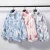 Женские плащи Tie Dye, женская куртка на молнии из искусственного меха, настоящая зимняя одежда, женские топы большого размера с длинными рукавами, уличная теплая одежда