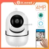 CCTV -lins Jleeok 4MP WiFi IP -kamera Baby Monitor Trådlös inomhus CCTV Säkerhetskamera Auto Tracking Audio Video Surveillance Camera ICSEE YQ230928