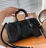 Strass Mode Schwarz Keepall Handtasche Luxus DesignerDamen Einkaufstasche Diamanten Umhängetaschen Hochwertiges Leder Gepäcketikett