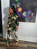 Tasarımcı Camo Trailtsuits Kadınlar İki Parçalı Setler Sıradan Kamuflaj Kıyafetleri Uzun Kollu Ceket ve Pantolon Eşleştirme Setleri Toplu Toptan Kıyafetler 10171
