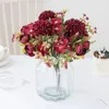 Faux Floral Greenery Artificial Flowers er Tea Rose Buds Diy Candy Box Vase for Home Room Decor Christmas Garland Wedding Bouquet Silk Hydrangea 230928
