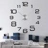 Horloges murales Design moderne Grande Horloge 3D DIY Quartz Mode Montres Acrylique Miroir Autocollants Salon Décor À La Maison Horloge 230921