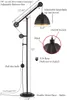 Rustic Deep Bronze Floor Lamp with Adjustable Metal Shade, Perfect for Living Room, Bedroom, Office, and Reading Areas - Counterweight Pulley Design