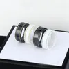 Ceramic Band Rings Black White for Women Men jewelry Gold Silver Ring 4 Colors228p