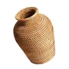 Vasen, Blumenvase im japanischen Stil, Rattan-Keramiktöpfe, einzigartiger Blumenhalter für den Innenbereich